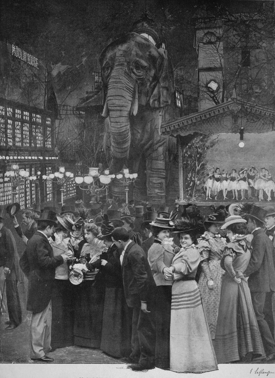 Moulin Rougessa - Puutarhassa, 1900 tekijältä Unbekannt