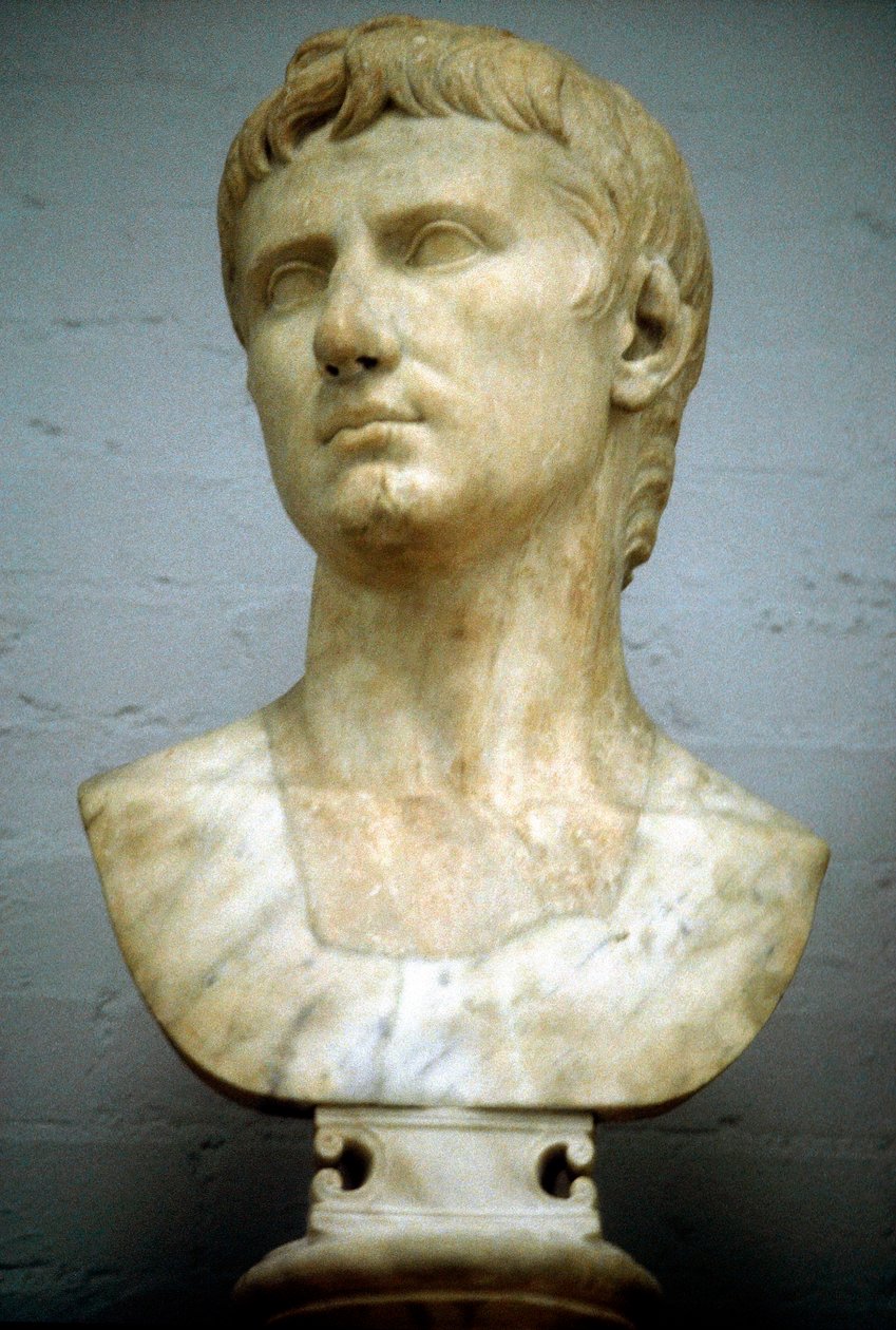 Augustus Caesar - Gaius Julius Caesar Octavianus 63 eKr.-14 jKr, ensimmäinen Rooman keisari tekijältä Unbekannt