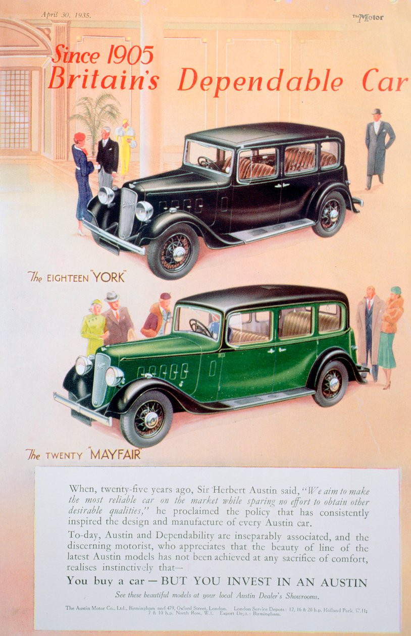 Austinin automainos, 1935 tekijältä Unbekannt