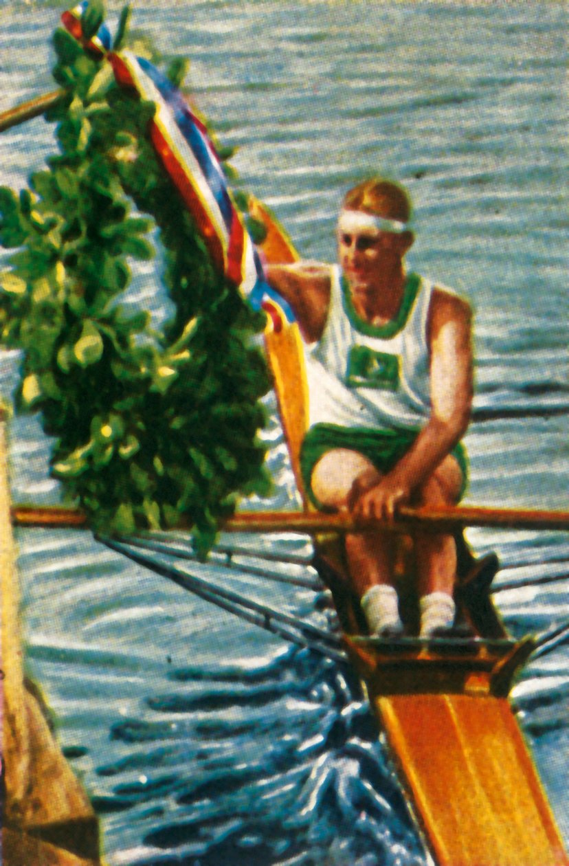Australialainen soutaja Bobby Pearce voitti yksikärjessä vuonna 1928. tekijältä Unbekannt