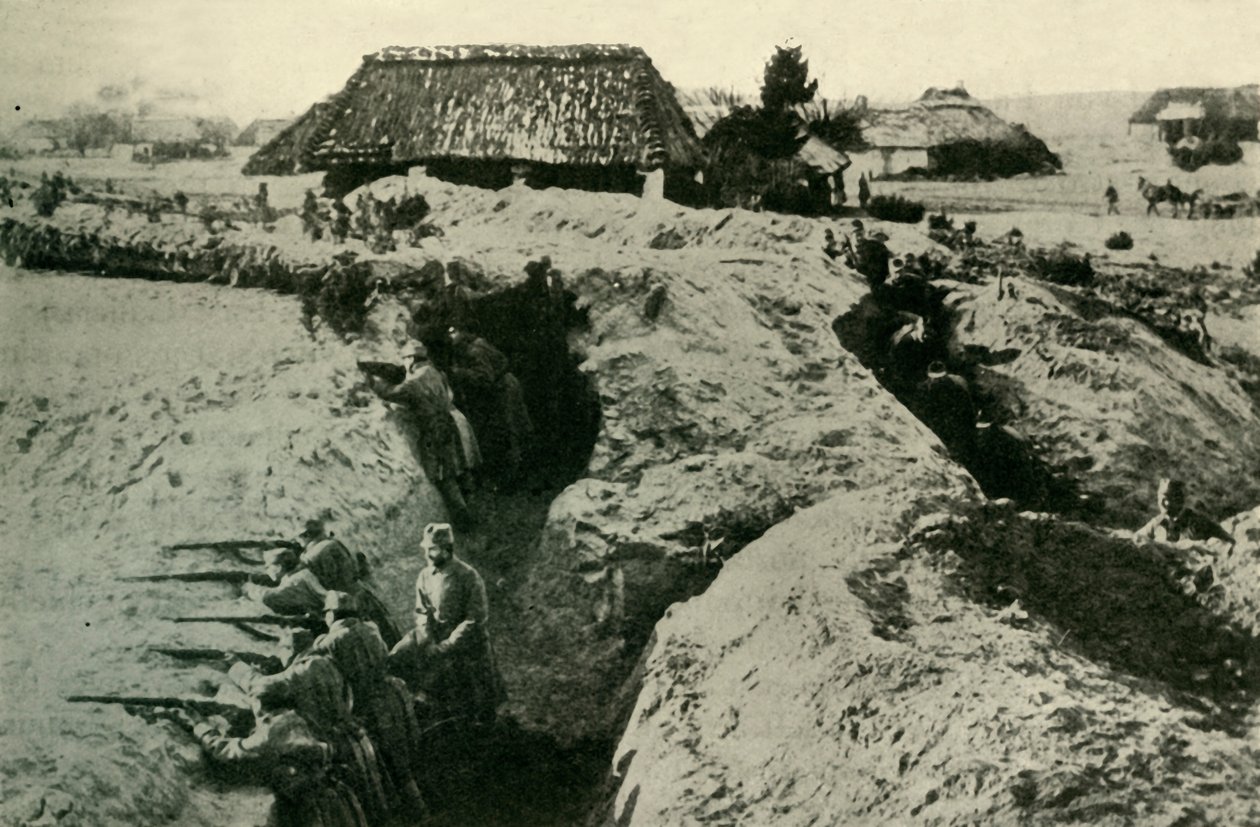 Itävallan juoksuhaudot Karpaateilla, ensimmäinen maailmansota, c1915, c1920. tekijältä Unbekannt