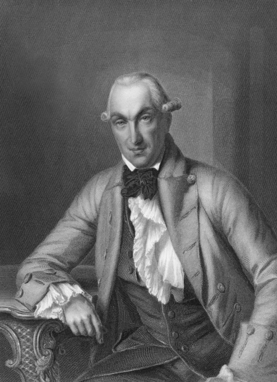 Kirjailija Johann Heinrich Merck, Saksa, n. 1780 (b/w kuva) tekijältä Unbekannt