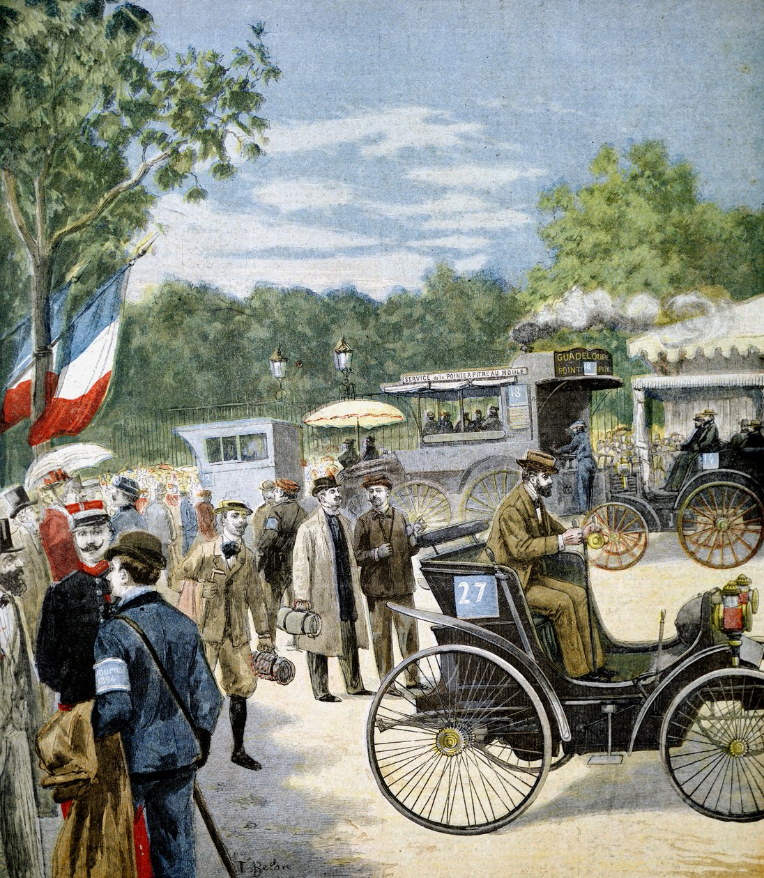 Auton luotettavuuskoe Pariisin ja Rouenin välillä, sponsoroi Le Petit Journal, 1894 tekijältä Unbekannt