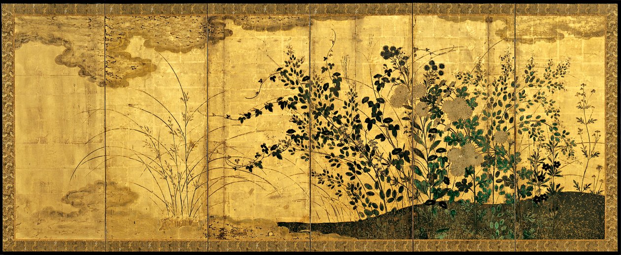 Syksyinen maisema villihanhien kanssa, n. 1650 tekijältä Unbekannt