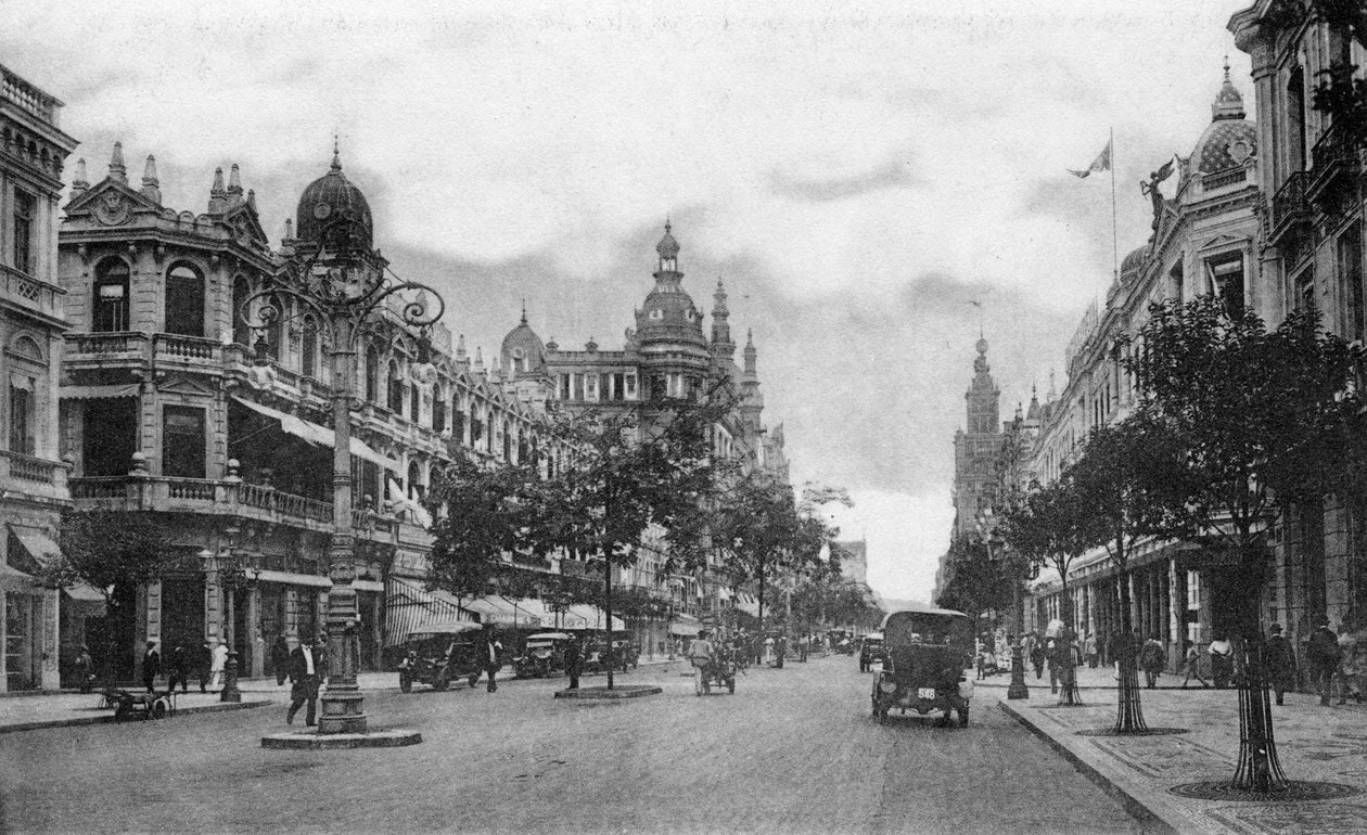 Avenida Rio Branco, Rio de Janeiro, Brasilia, 1900-luvun alku tekijältä Unbekannt