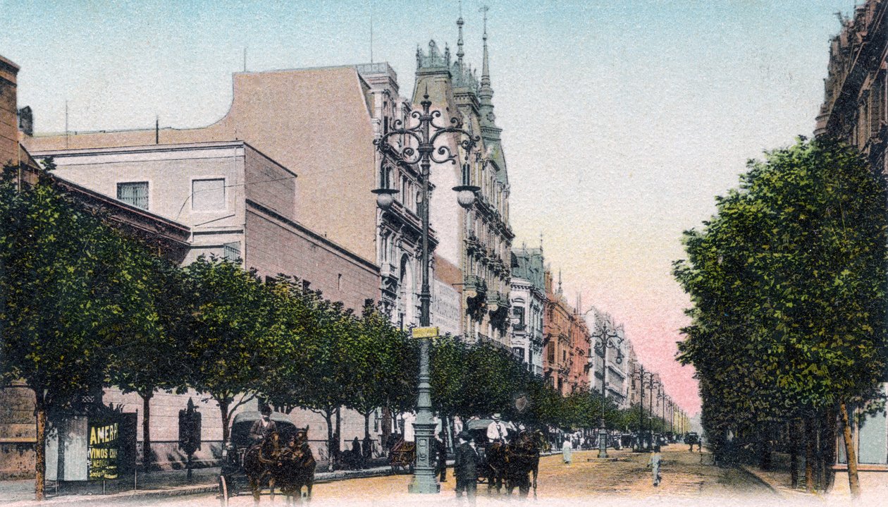 Avenida de Mayo, Buenos Aires, Argentiina, 1900-luvun alku tekijältä Unbekannt
