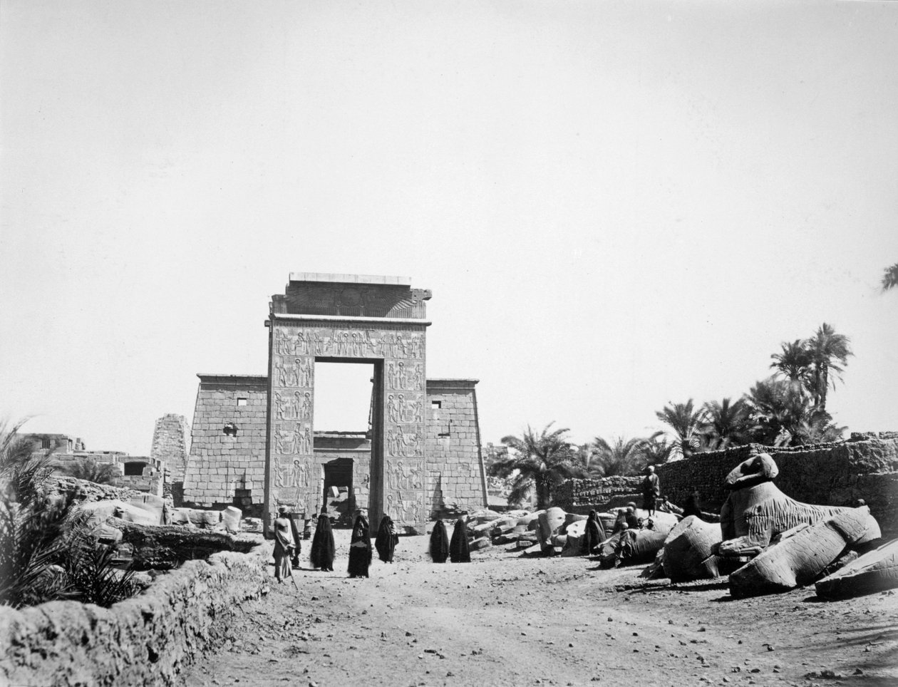 Sfinksikatu, Karnak, Egypti, 1878 tekijältä Unbekannt