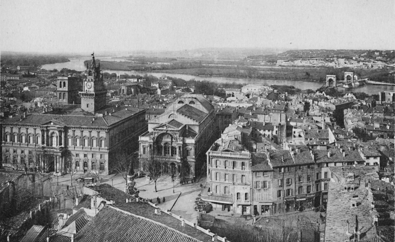 Avignon - Yleisnäkymä otettu St. Laurent Towerista, vuodelta 1925 tekijältä Unbekannt