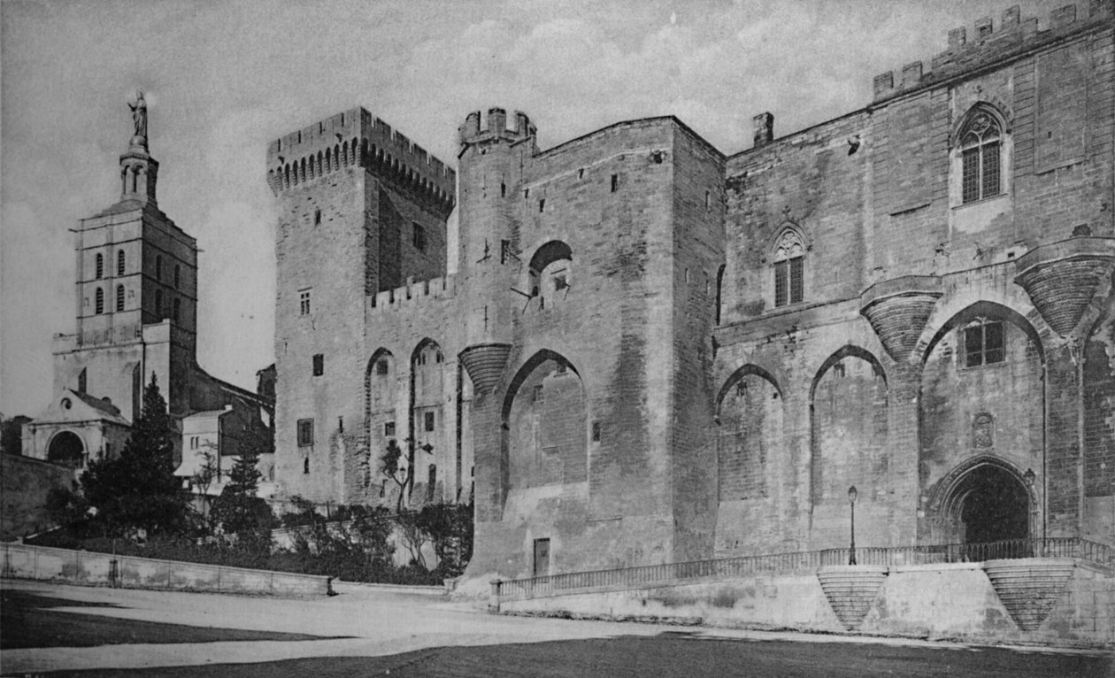 Avignon - Paavin palatsi ja katedraali, v1925 tekijältä Unbekannt