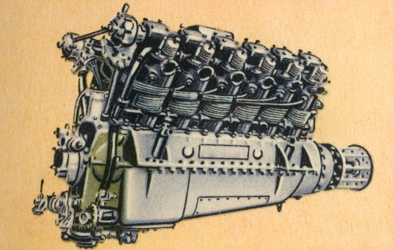 BMW VIIa -lentokoneen moottori, 1920-luku, 1932. tekijältä Unbekannt