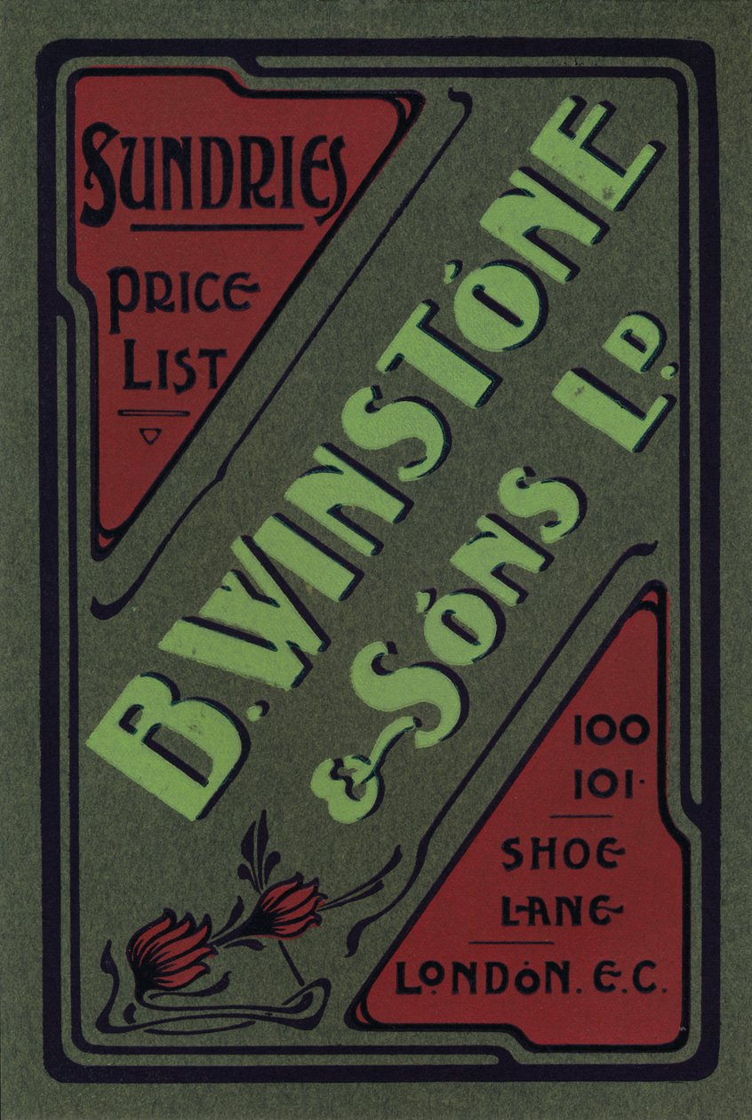 B. Winstone & Sons Ltd:n ilmoitus, 1907 tekijältä Unbekannt