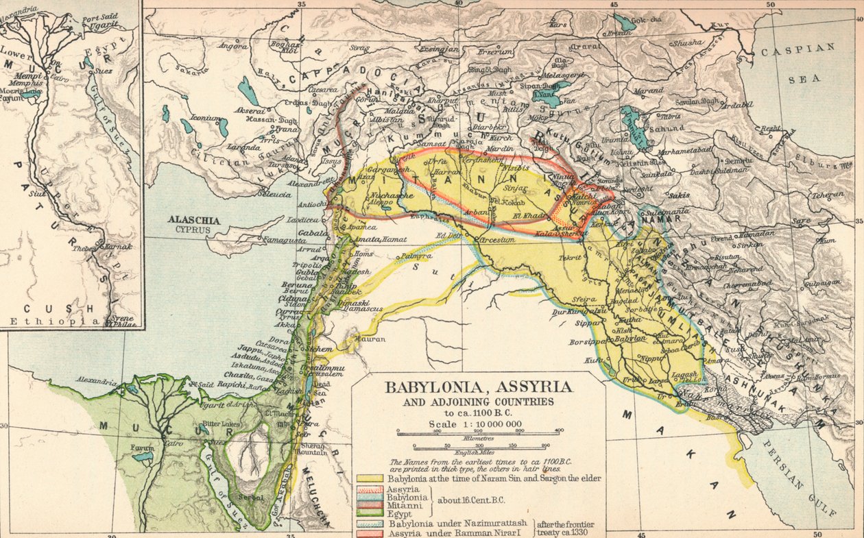 Babylonia, Assyria ja sitä ympäröivät maat, c1902, 1903 tekijältä Unbekannt
