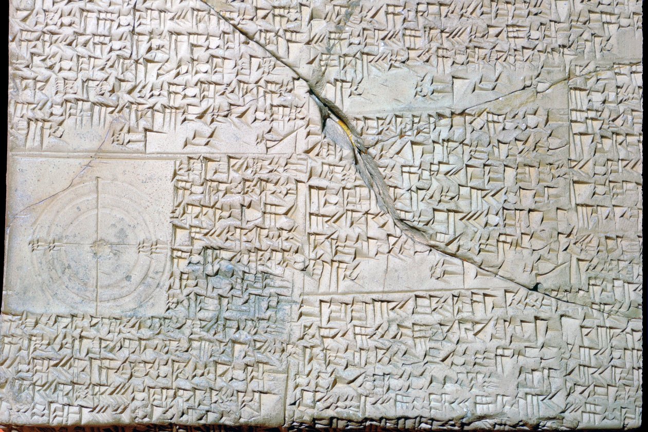 Babylonian savitaulu, jossa on geometrisia ongelmia tekijältä Unbekannt