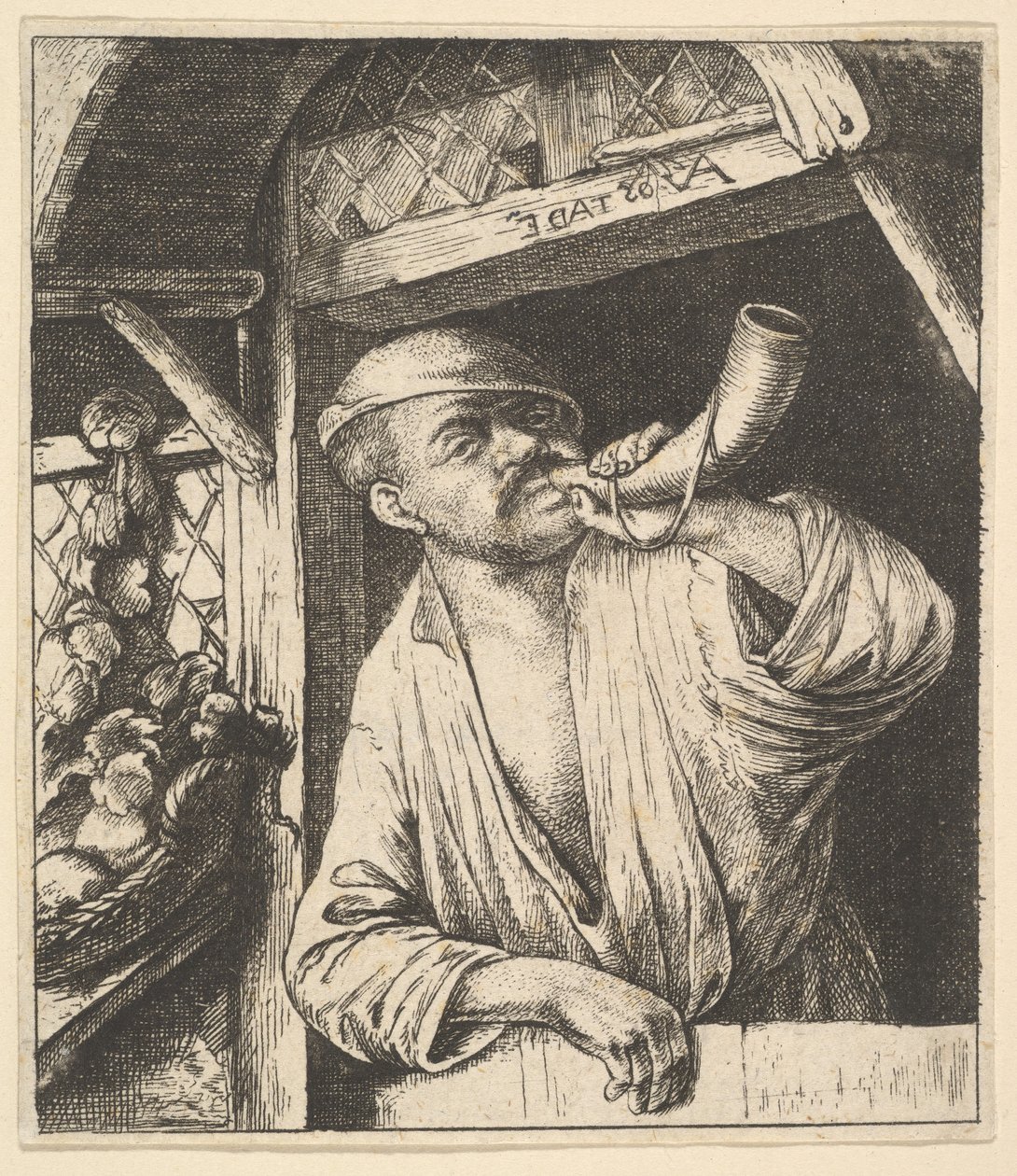 Baker Blowing Horn, 1610-85. tekijältä Unbekannt
