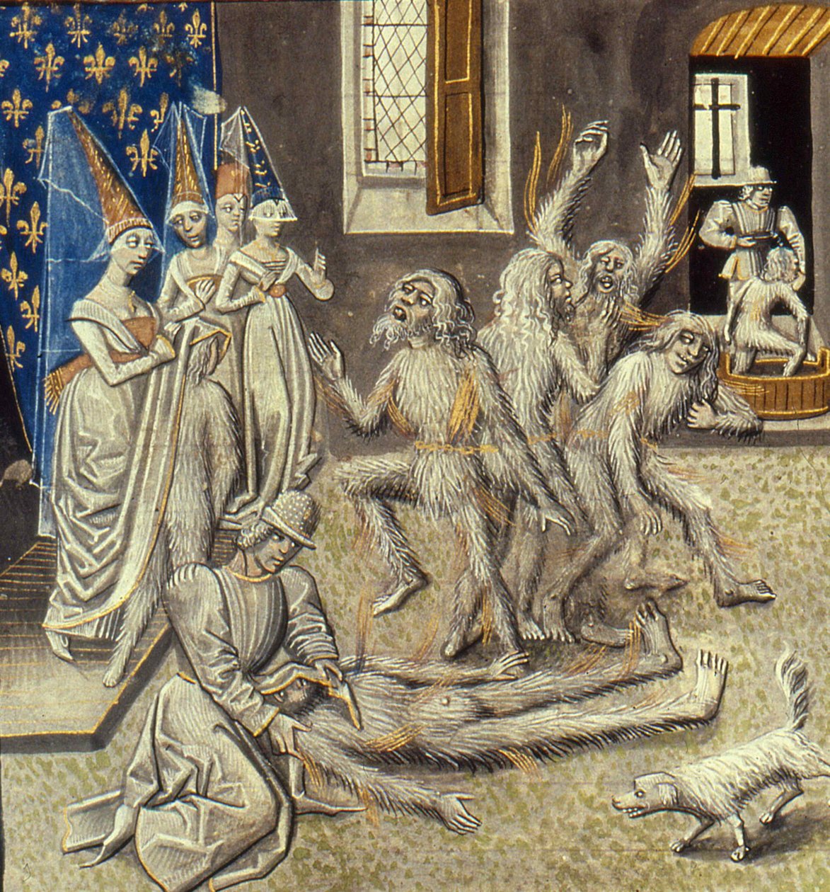 Jean Froissartin Bal des Ardents -miniatyyri Grandes Chroniques de Francesta, 1400-luku. tekijältä Unbekannt