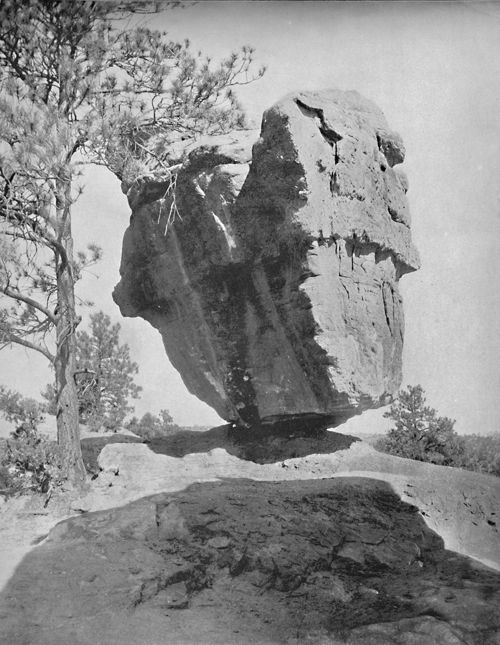 Balanced Rock, Garden of the Gods, Col., c1897. tekijältä Unbekannt