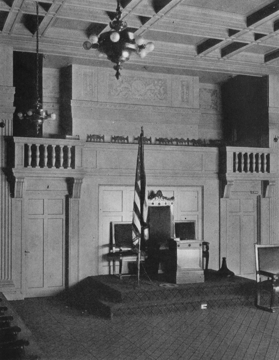 Parveke ja kattohuone vapaamuurarien temppelin Lodge-huoneessa, Birmingham, Alabama, 1924 tekijältä Unbekannt
