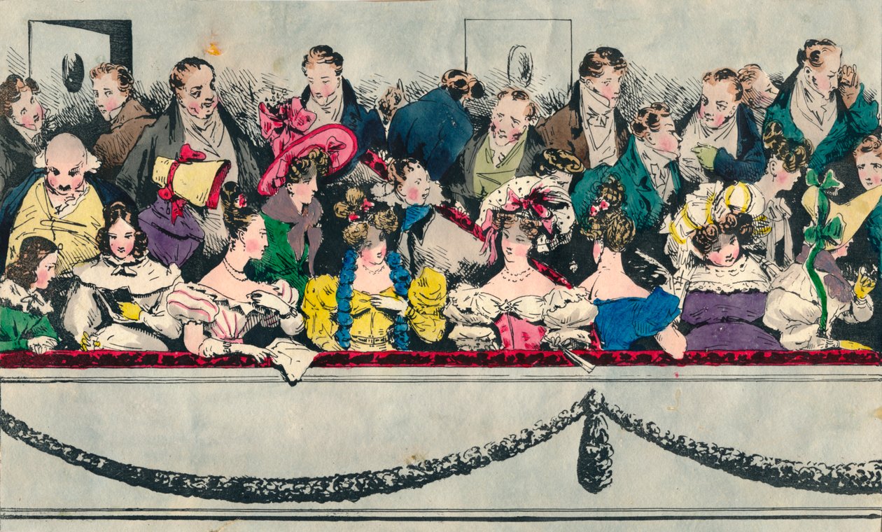 Teatterin parveke, 1800-luku tekijältä Unbekannt
