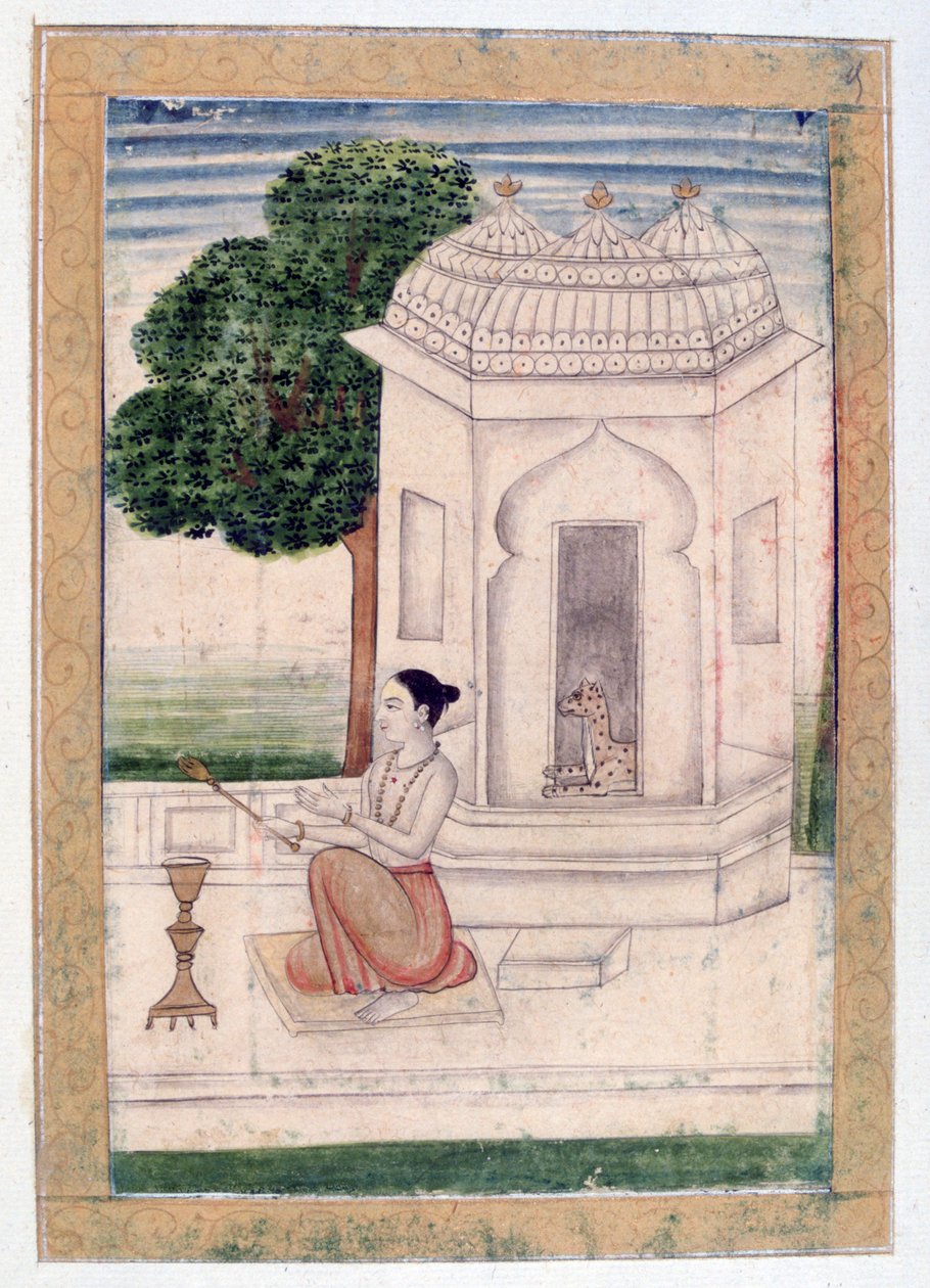 Bengali Ragini, Ragamala-albumi, Rajasthanin koulu, 1800-luku tekijältä Unbekannt