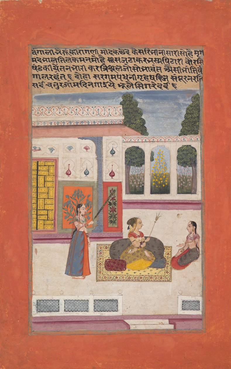 Bangali Ragini: Folio Ragamala Series of Musical Modes -seppeleestä, tekijältä Unbekannt