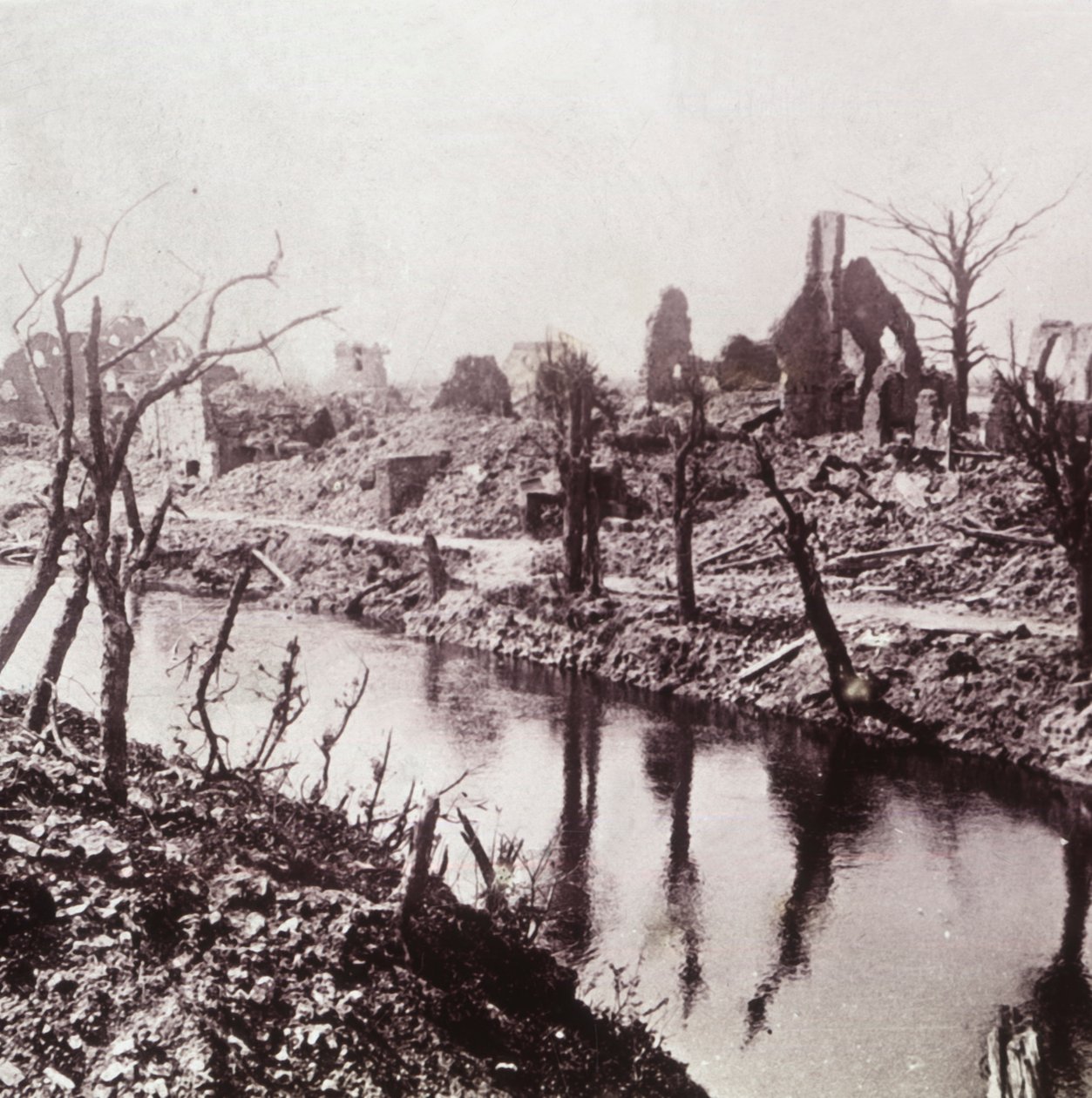 Banks of the Yser, Belgia, c1914-c1918 tekijältä Unbekannt