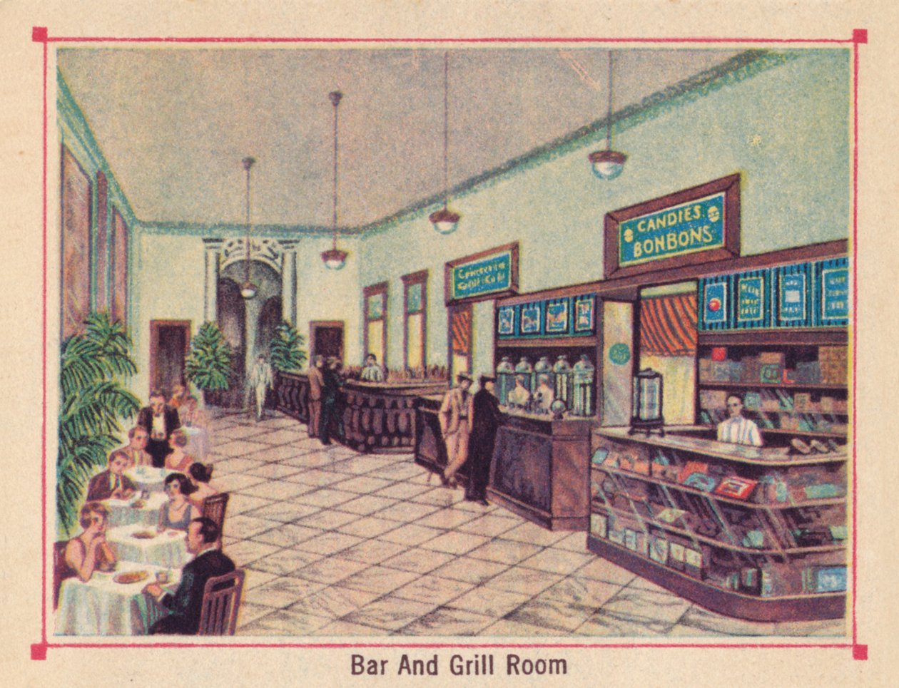 Baari- ja grillihuone - Hotel Florida - Havanna - Kuuba, 1910 tekijältä Unbekannt