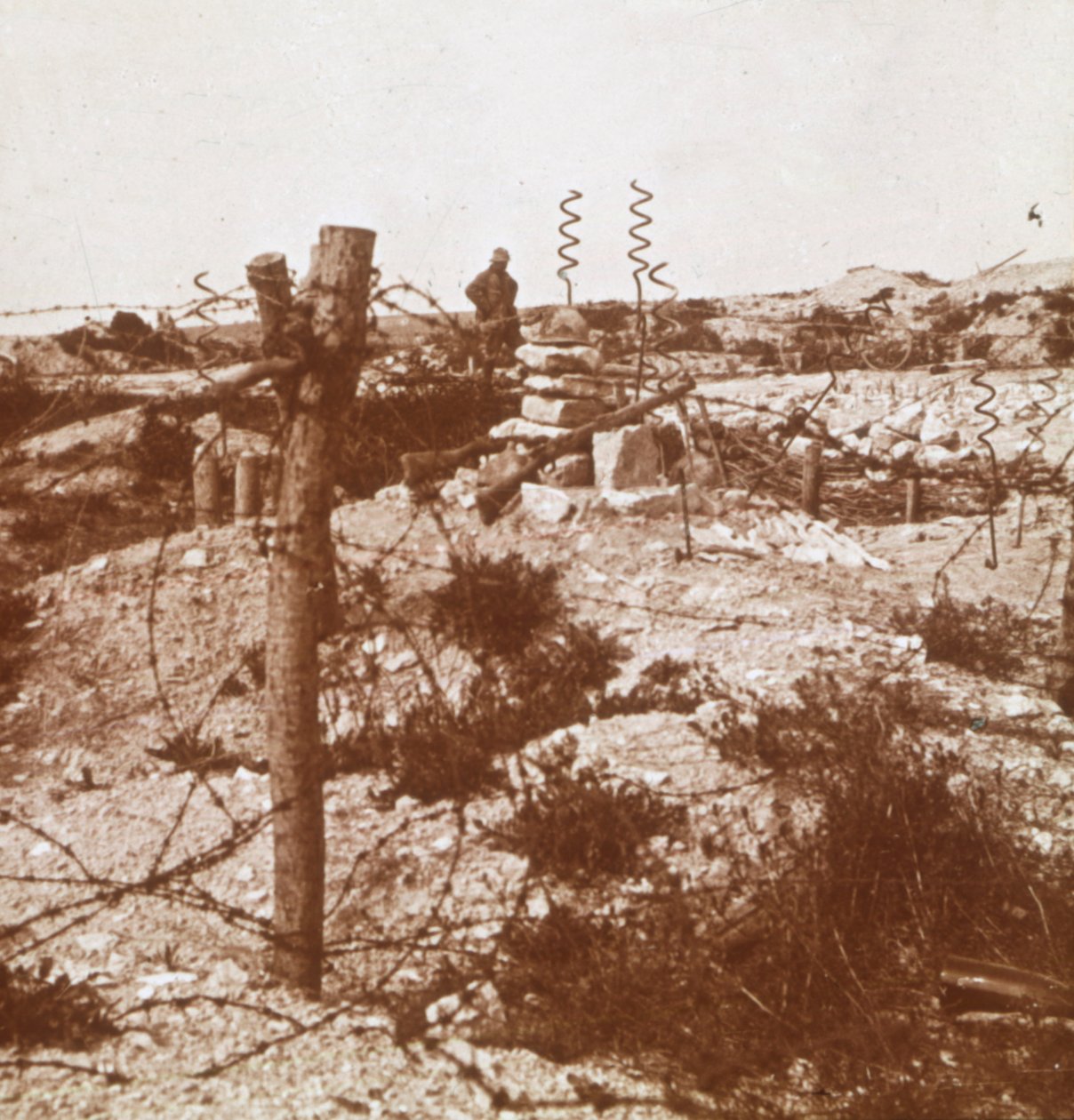 Piikkilanka, Craonne, Pohjois-Ranska, c1914-c1918 tekijältä Unbekannt