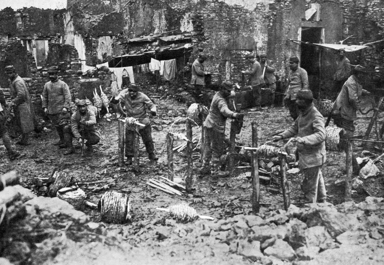 Piikkilankakela, Verdunin puolustus, Ranska, ensimmäinen maailmansota, 1916, c1920 tekijältä Unbekannt