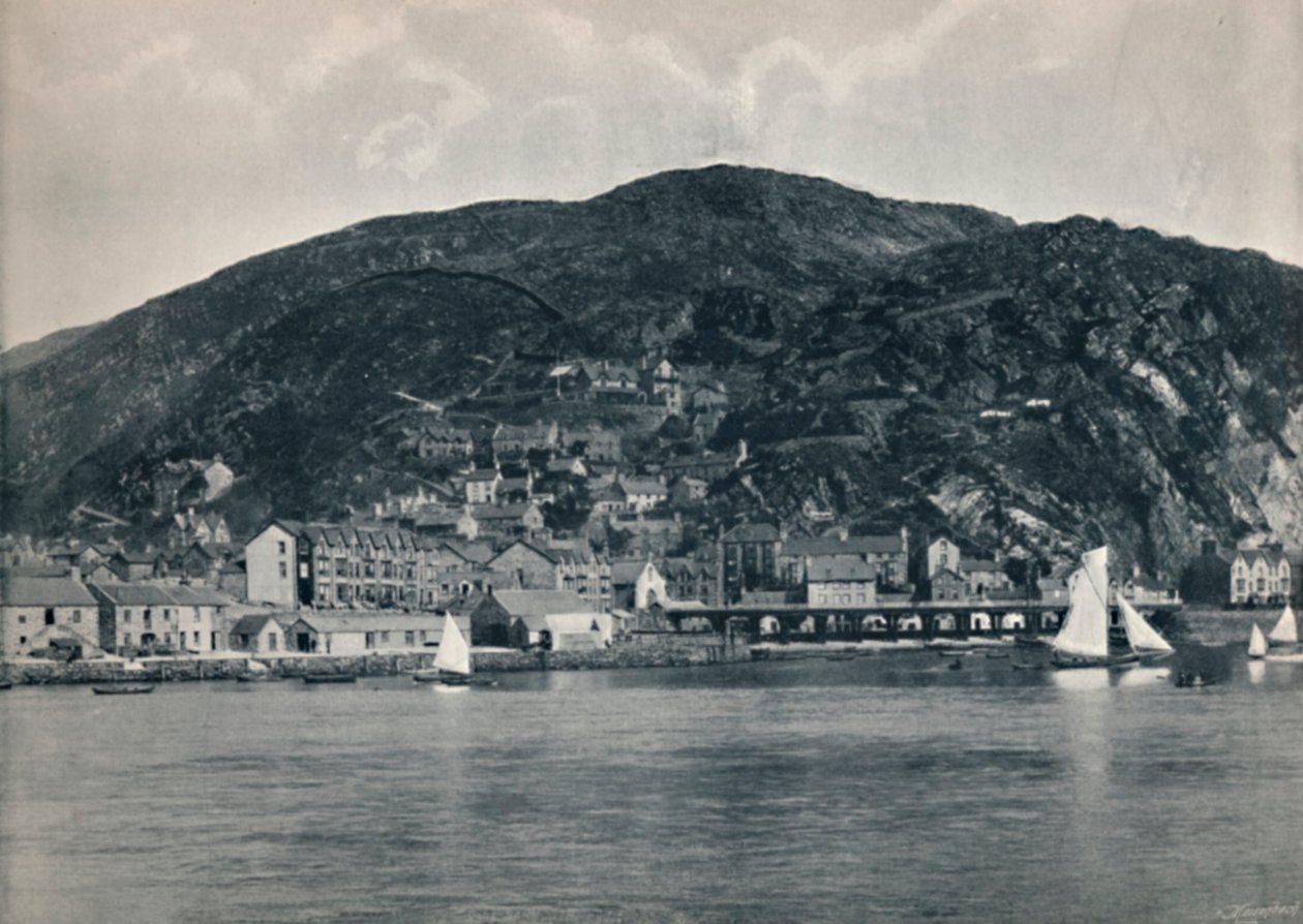 Barmouth - Näkymä Mawddachista, näyttää korkeuksia, 1895 tekijältä Unbekannt