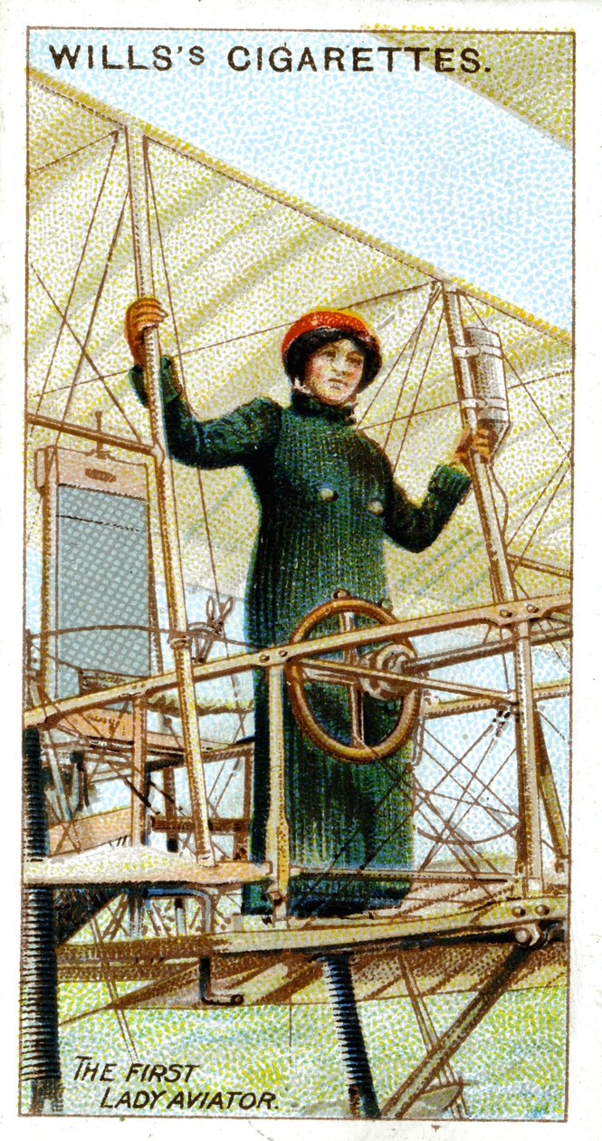 Baroness Raymonde Delaroche, ensimmäinen nainen, jolla on lentäjän lupakirja, 1909 tekijältä Unbekannt