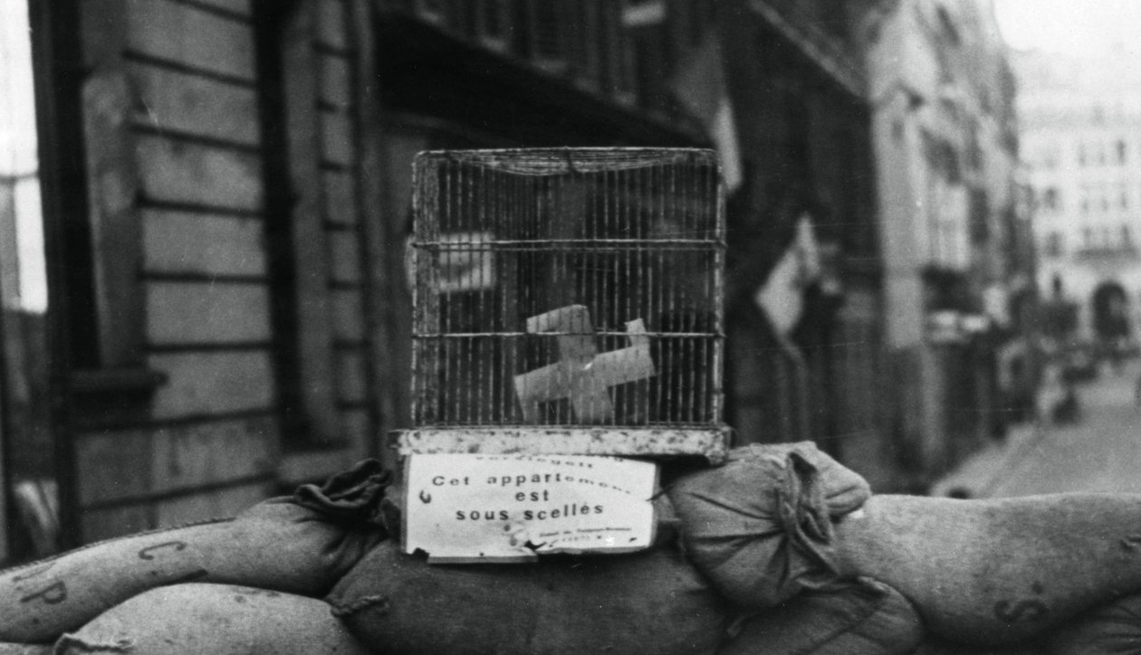 Barrikadi Rue de Chateaudunilla, Pariisin vapauttaminen, elokuu 1944 tekijältä Unbekannt