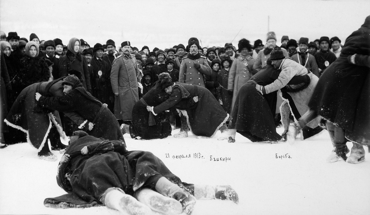 Baškiirien kuresh paini, Venäjä, 1913 tekijältä Unbekannt