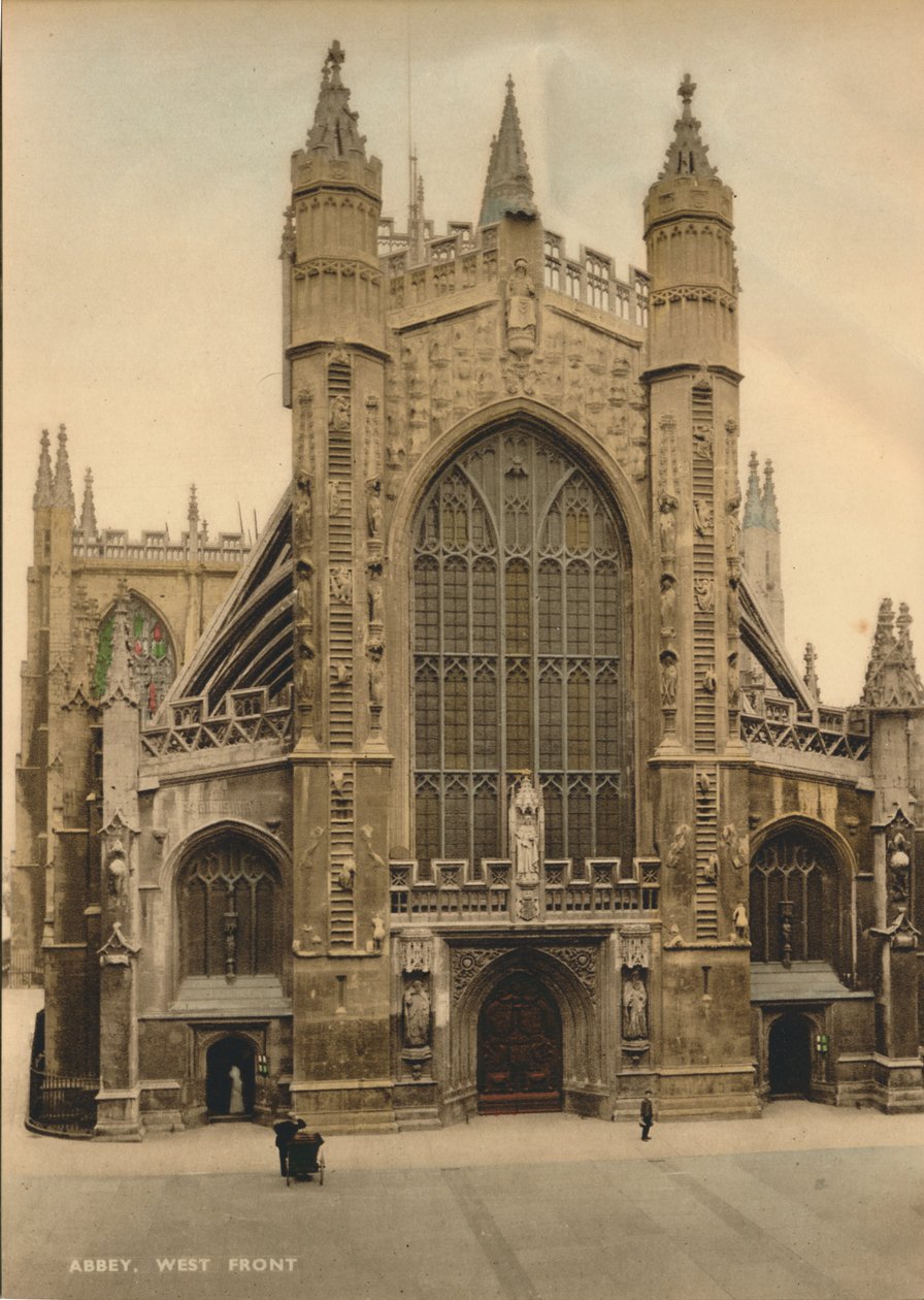 Bath Abbey, länsirintama, vuodelta 1925 tekijältä Unbekannt