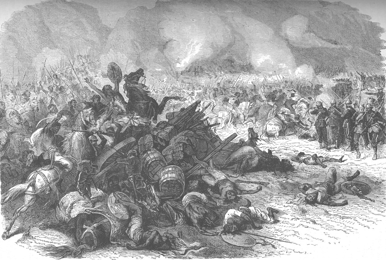 Taistelu ennen Magdalaa, vuodelta 1880 tekijältä Unbekannt