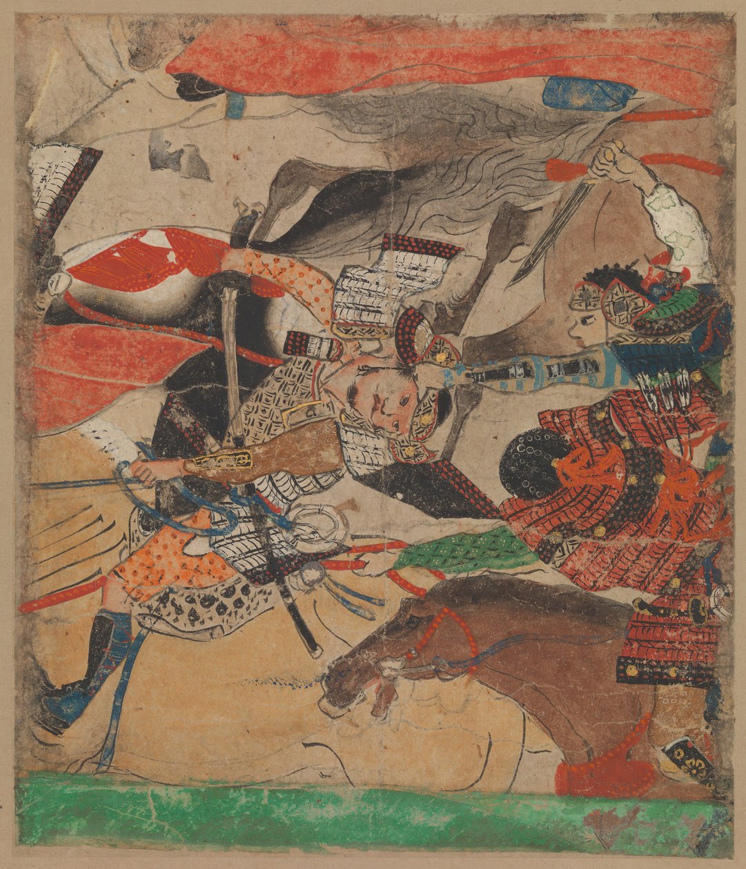 Taistelu Rokuharassa, Tarina Heiji-kapinasta Heiji monogatari..., 1300-luku. tekijältä Unbekannt