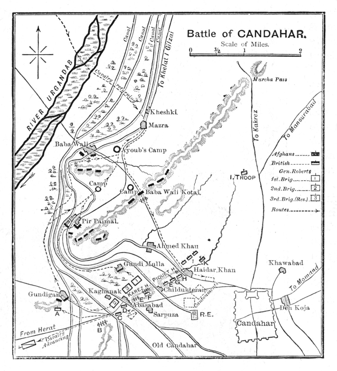 Candaharin taistelu: Suunnitelma, 1902 tekijältä Unbekannt