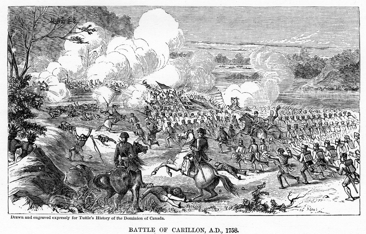 Carillonin taistelu, 1758 jKr., 1877 tekijältä Unbekannt