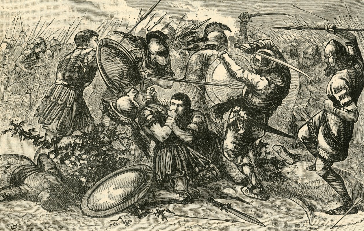 Cunaxan taistelu, 1890. tekijältä Unbekannt