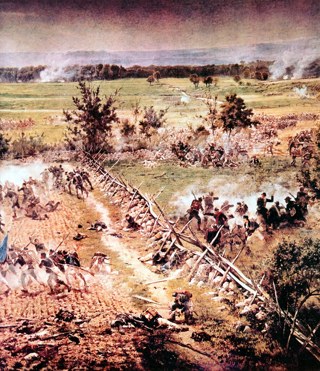 Gettysburgin taistelu, Amerikan sisällissota, 1.-3.7.1863 tekijältä Unbekannt