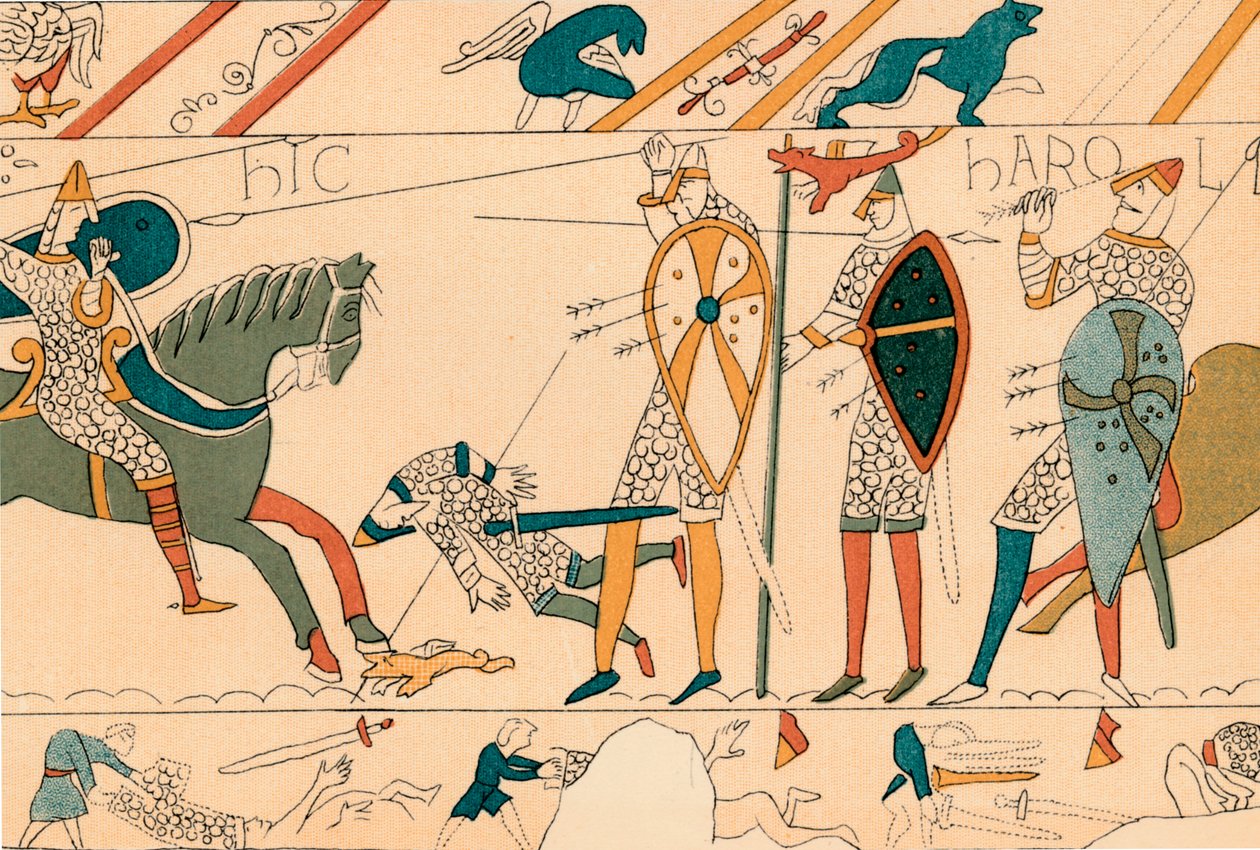 Hastingsin taistelu ja Haroldin kuolema, 1800-luku. tekijältä Unbekannt