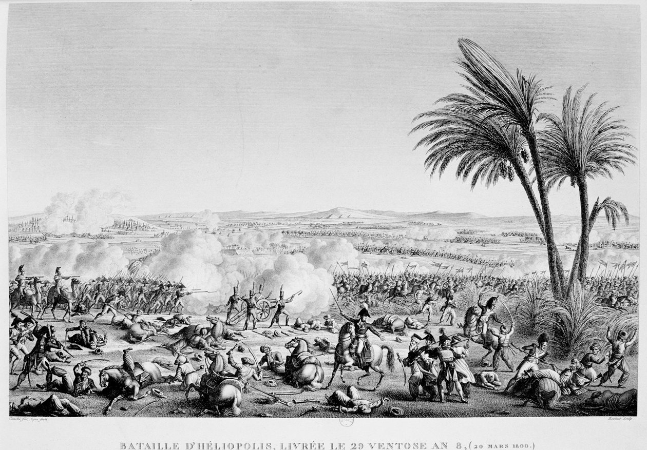 Heliopoliksen taistelu Egyptissä 20. maaliskuuta 1800 tekijältä Unbekannt