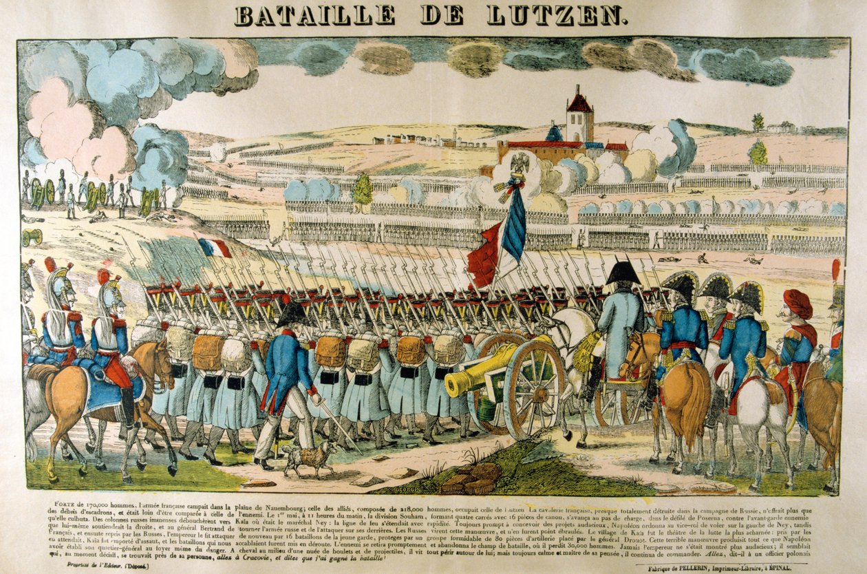 Lutzenin taistelu 2. toukokuuta 1813 tekijältä Unbekannt
