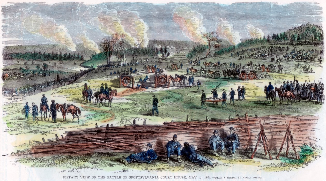 Battle of Spotsylvania Court House, Virginia, Amerikan sisällissota, 12. toukokuuta 1864 tekijältä Unbekannt