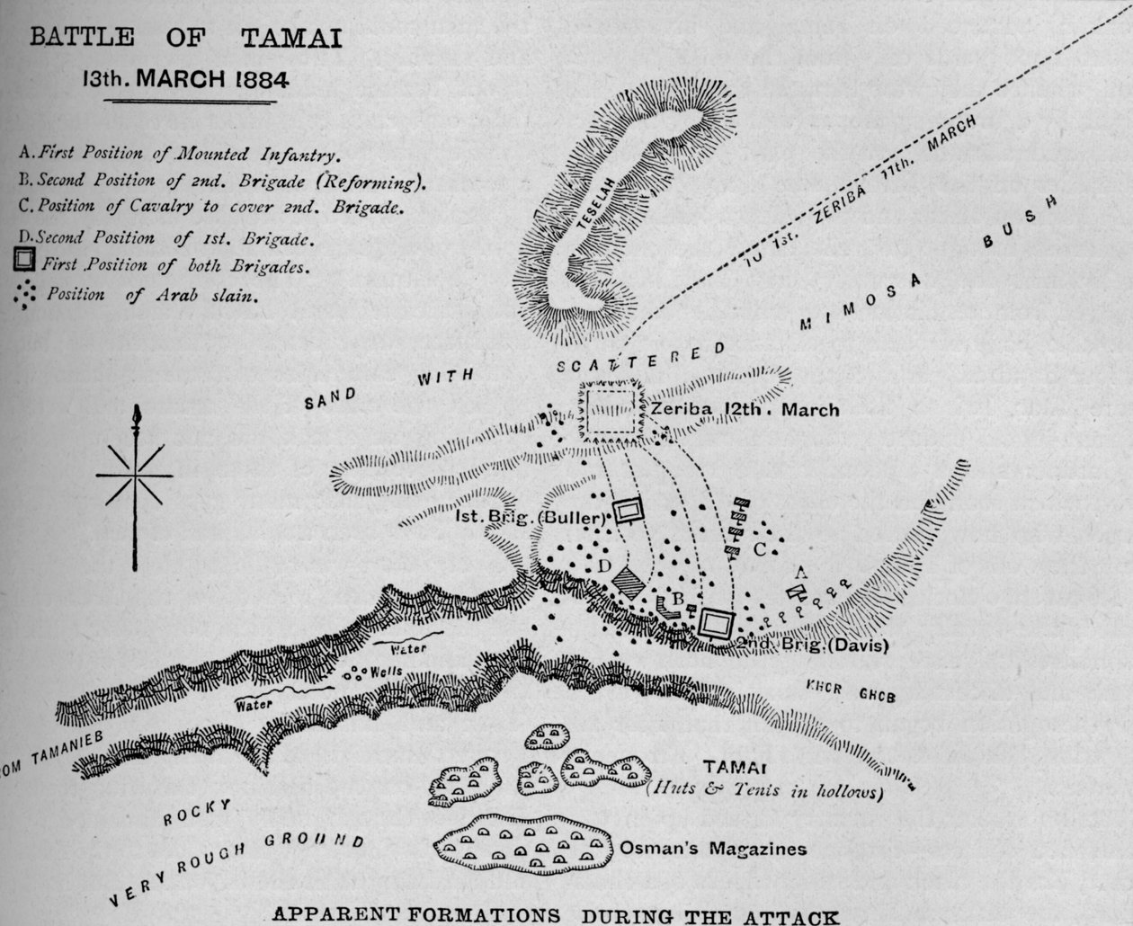Tamain taistelu: Suunnitelma, 1902 tekijältä Unbekannt