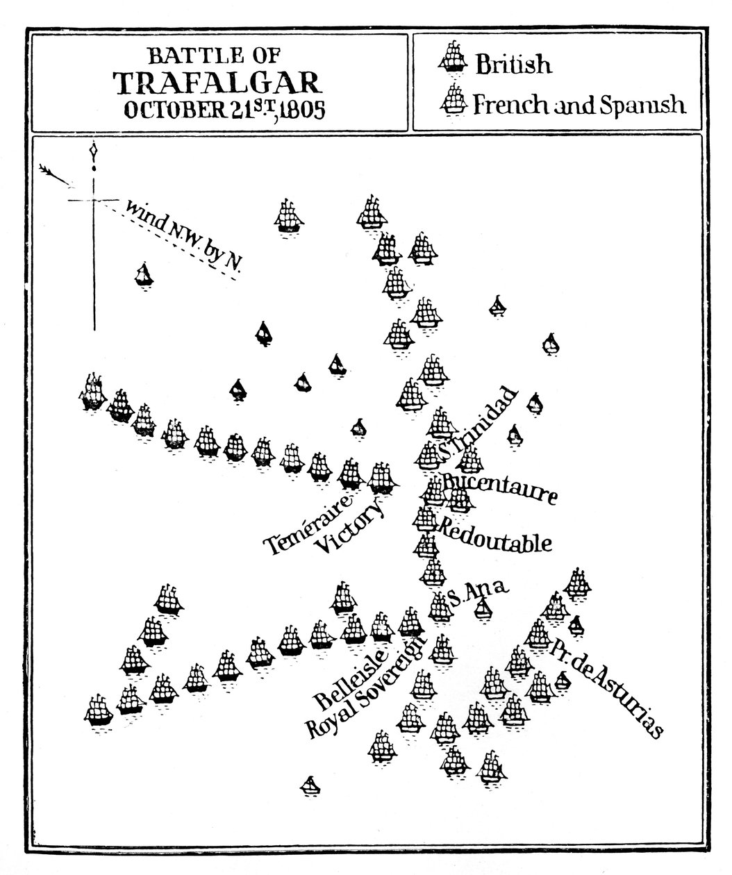 Trafalgarin taistelu, 1805 tekijältä Unbekannt