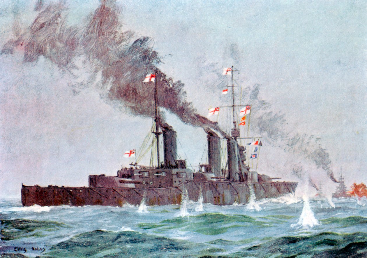 Taisteluristeilijä HMS Lion astuu toimintaan, Jyllannin taistelu 31. toukokuuta - 1. kesäkuuta 1916 tekijältä Unbekannt