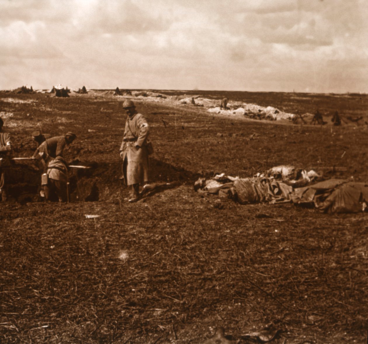 Battlefield Camp, Lihons, Pohjois-Ranska, c1914-c1918 tekijältä Unbekannt