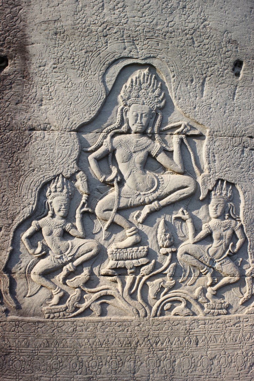 Bayon Celestial Dancers veistetty pilariin, Siem Reap, Kambodža tekijältä Unbekannt