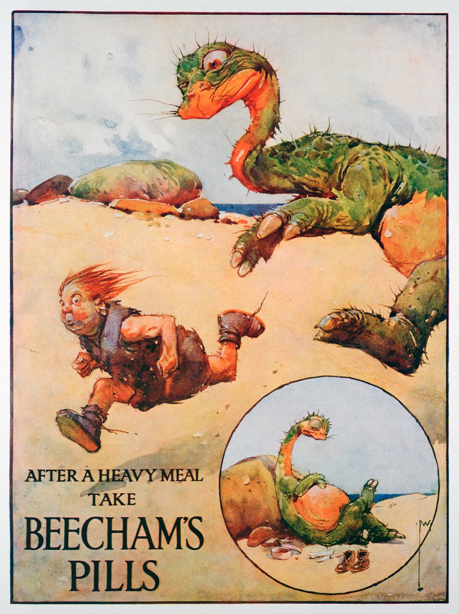 Beecham Pills -mainos, 1914 tekijältä Unbekannt