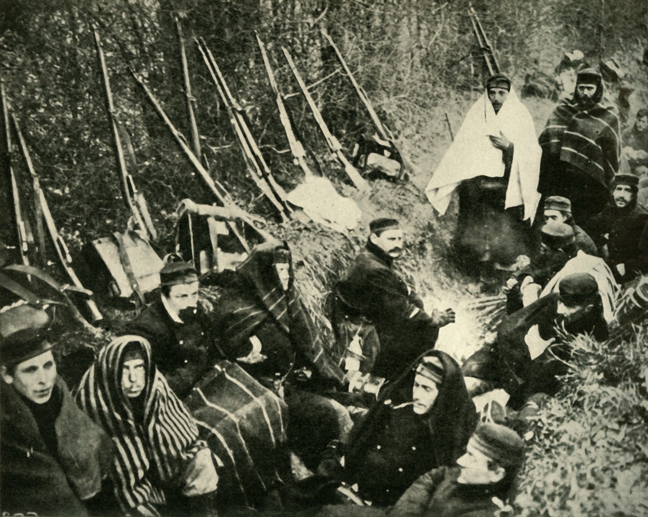 Belgialaiset sotilaat juoksuhaudoissa, ensimmäinen maailmansota, 1914, c1920. tekijältä Unbekannt